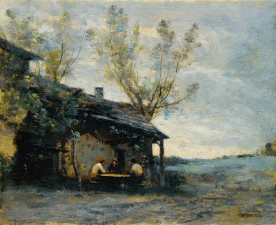 A Café in Vaugirard by Jean Baptiste Camille Corot